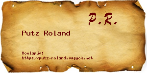 Putz Roland névjegykártya