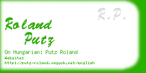 roland putz business card